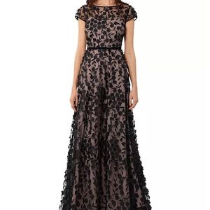 XScape 3D Embroidered Floral Gown